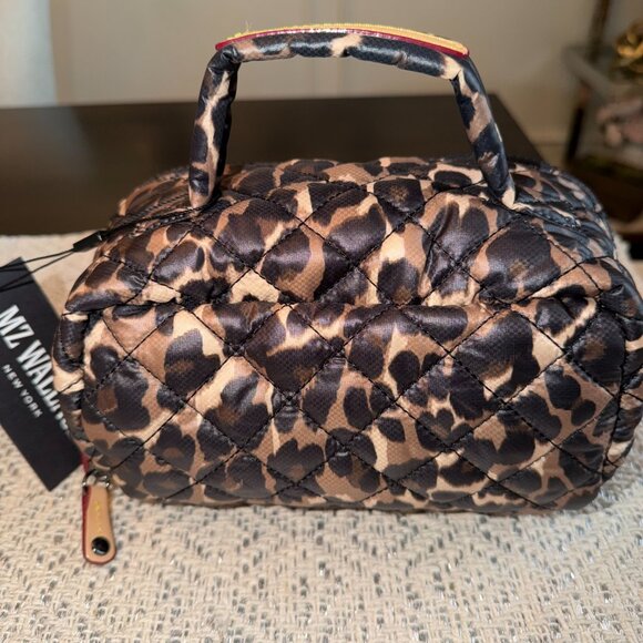 MZ Wallace Leopard Metro Accordion Cosmetic II Bag - NWT - Picture 5 of 7